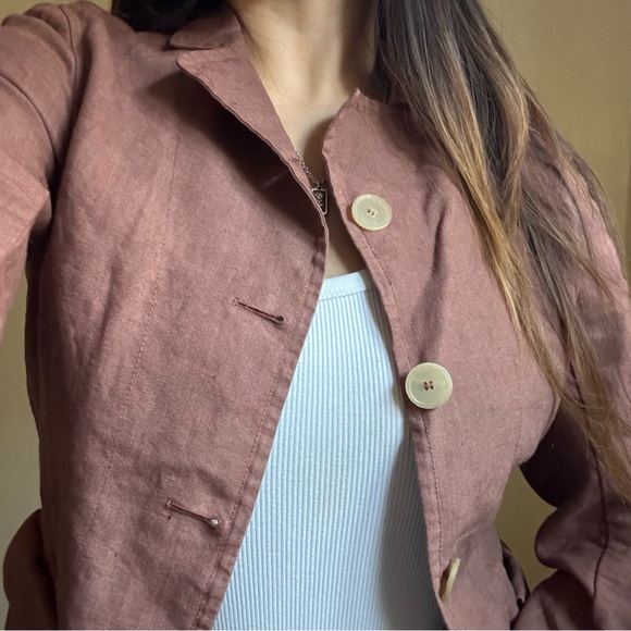 Vintage Jil Sander Terracotta Heavy Linen Jacket - Picture 7 of 7